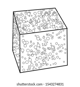 Isolated object of cube and sugar sign. Graphic of cube and brown stock symbol for web.