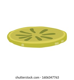 Isolated object of cucumber and slice logo. Web element of cucumber and pickle Stock vector illustration.
