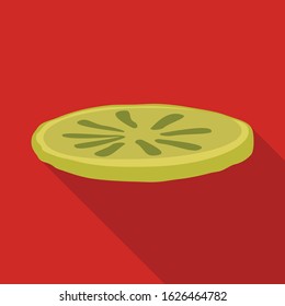 Isolated object of cucumber and slice logo. Graphic of cucumber and pickle Stock vector illustration.