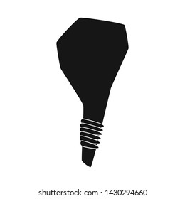 Isolated object of cudgel and weapon symbol. Set of cudgel and tools stock symbol for web.