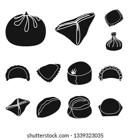 Isolated object of cuisine  and appetizer logo. Set of cuisine  and food  vector icon for stock.