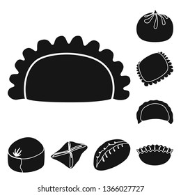 Isolated object of cuisine  and appetizer logo. Collection of cuisine  and food  stock symbol for web.