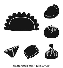 Isolated object of cuisine  and appetizer sign. Collection of cuisine  and food  vector icon for stock.