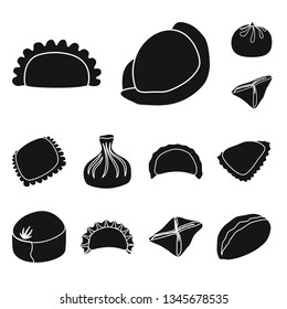 Isolated object of cuisine  and appetizer sign. Set of cuisine  and food  stock symbol for web.