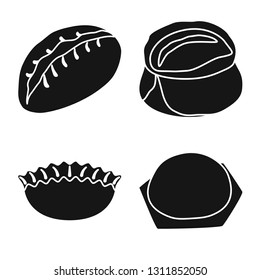 Isolated object of cuisine  and appetizer symbol. Set of cuisine  and food  vector icon for stock.