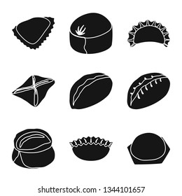 Isolated object of cuisine  and appetizer symbol. Collection of cuisine  and food  vector icon for stock.