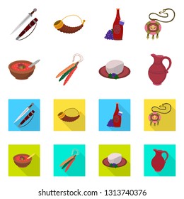 Isolated object of culture and sightseeing icon. Collection of culture and originality stock symbol for web.