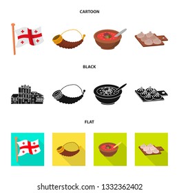 Isolated object of culture and sightseeing icon. Set of culture and originality stock symbol for web.