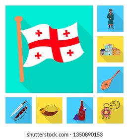 Isolated object of culture and sightseeing icon. Set of culture and originality stock vector illustration.