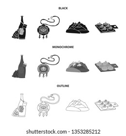 Isolated object of culture and sightseeing icon. Set of culture and originality stock vector illustration.