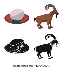 Isolated object of culture and sightseeing icon. Collection of culture and originality vector icon for stock.