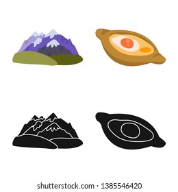 Isolated object of culture and sightseeing icon. Collection of culture and originality vector icon for stock.