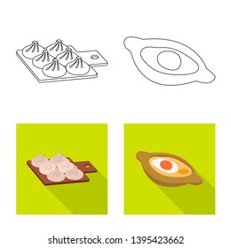 Isolated object of culture and sightseeing icon. Collection of culture and originality stock vector illustration.