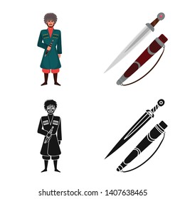 Isolated object of culture and sightseeing icon. Collection of culture and originality vector icon for stock.