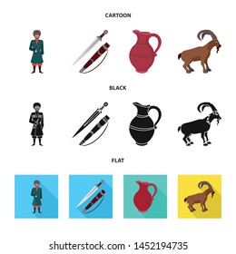 Isolated object of culture and sightseeing icon. Set of culture and originality stock symbol for web.