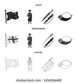 Isolated object of culture and sightseeing icon. Collection of culture and originality stock symbol for web.