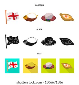 Isolated object of culture and sightseeing logo. Collection of culture and originality vector icon for stock.