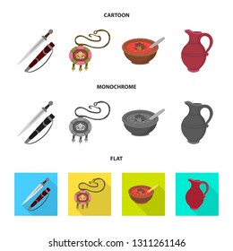 Isolated object of culture and sightseeing logo. Collection of culture and originality vector icon for stock.