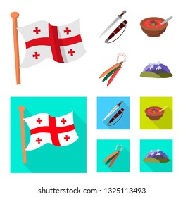 Isolated object of culture and sightseeing logo. Set of culture and originality stock vector illustration.