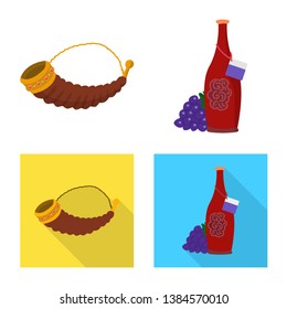 Isolated object of culture and sightseeing logo. Collection of culture and originality vector icon for stock.