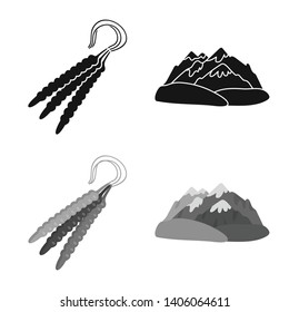 Isolated object of culture and sightseeing logo. Collection of culture and originality vector icon for stock.
