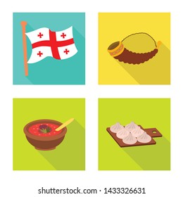 Isolated object of culture and sightseeing logo. Collection of culture and originality stock vector illustration.