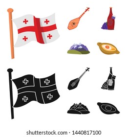 Isolated object of culture and sightseeing logo. Collection of culture and originality stock vector illustration.