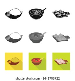 Isolated object of culture and sightseeing logo. Set of culture and originality stock symbol for web.