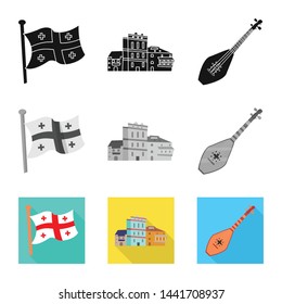 Isolated object of culture and sightseeing logo. Collection of culture and originality stock vector illustration.
