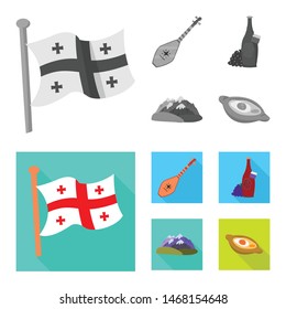 Isolated object of culture and sightseeing logo. Collection of culture and originality vector icon for stock.