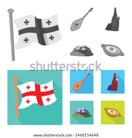 Isolated object of culture and sightseeing logo. Collection of culture and originality vector icon for stock.