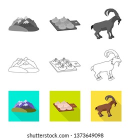 Isolated object of culture and sightseeing sign. Collection of culture and originality vector icon for stock.