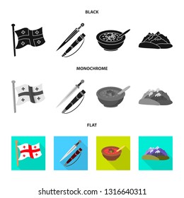 Isolated object of culture and sightseeing symbol. Collection of culture and originality stock vector illustration.