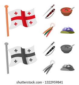 Isolated object of culture and sightseeing symbol. Set of culture and originality stock vector illustration.