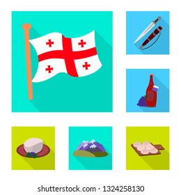 Isolated object of culture and sightseeing symbol. Collection of culture and originality vector icon for stock.