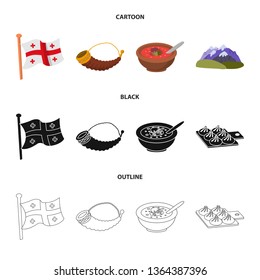 Isolated object of culture and sightseeing symbol. Set of culture and originality stock symbol for web.