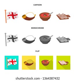 Isolated object of culture and sightseeing symbol. Set of culture and originality stock vector illustration.