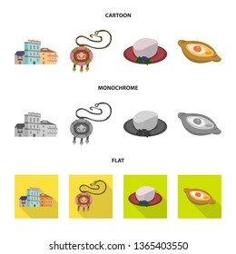 Isolated object of culture and sightseeing symbol. Collection of culture and originality vector icon for stock.