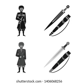 Isolated object of culture and sightseeing symbol. Collection of culture and originality vector icon for stock.