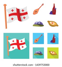 Isolated object of culture and sightseeing symbol. Collection of culture and originality stock symbol for web.
