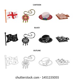 Isolated object of culture and sightseeing symbol. Set of culture and originality stock symbol for web.