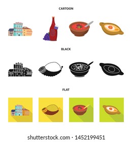 Isolated object of culture and sightseeing symbol. Collection of culture and originality stock vector illustration.