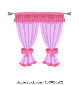 Isolated object of curtain and window logo. Set of curtain and jalousie stock vector illustration.