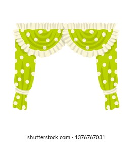 Isolated object of curtain and window logo. Set of curtain and material stock symbol for web.