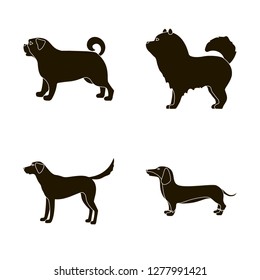 Isolated object of cute and puppy icon. Collection of cute and animal stock symbol for web.