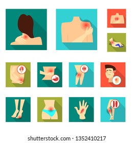 Isolated object of damage and wound icon. Collection of damage and rendering vector icon for stock.