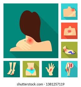 Isolated object of damage and wound symbol. Set of damage and rendering vector icon for stock.
