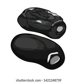 Isolated object of dates and palm  icon. Collection of dates and islam vector icon for stock.