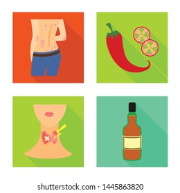 Isolated object of dermatology and disease logo. Collection of dermatology and medical stock symbol for web.