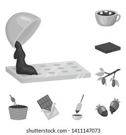 Isolated object of dessert and sweetness sign. Collection of dessert and product vector icon for stock.
